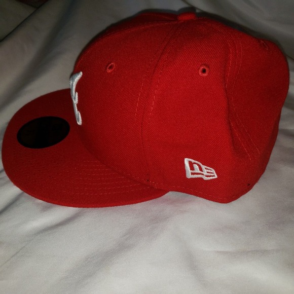Men's New Era Red Atlanta Braves Fashion Color Basic 59FIFTY Fitted Hat 7 5/8 - Picture 5 of 7